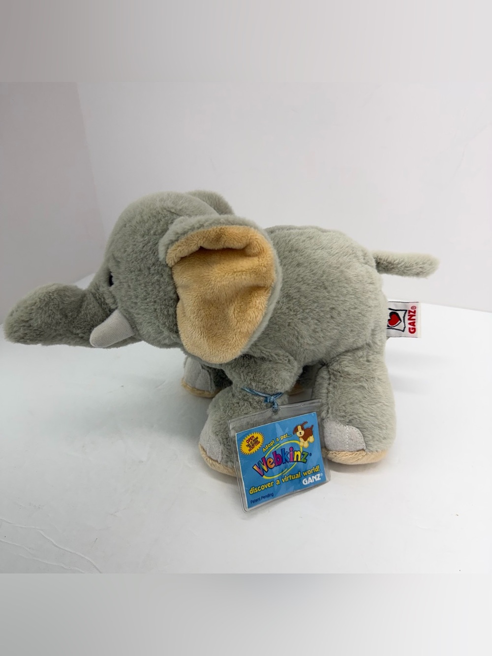 Ganz Webkinz Velvety Elephant Gray Stuffed Animal Plush Toy